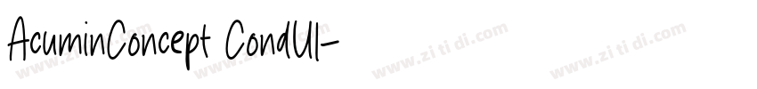 AcuminConcept CondUl字体转换